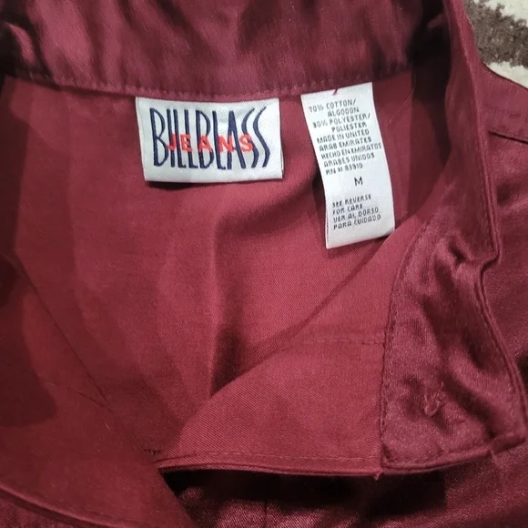 Bill Blass Maroon Sz M Jacket w/pockets - Picture 6 of 15